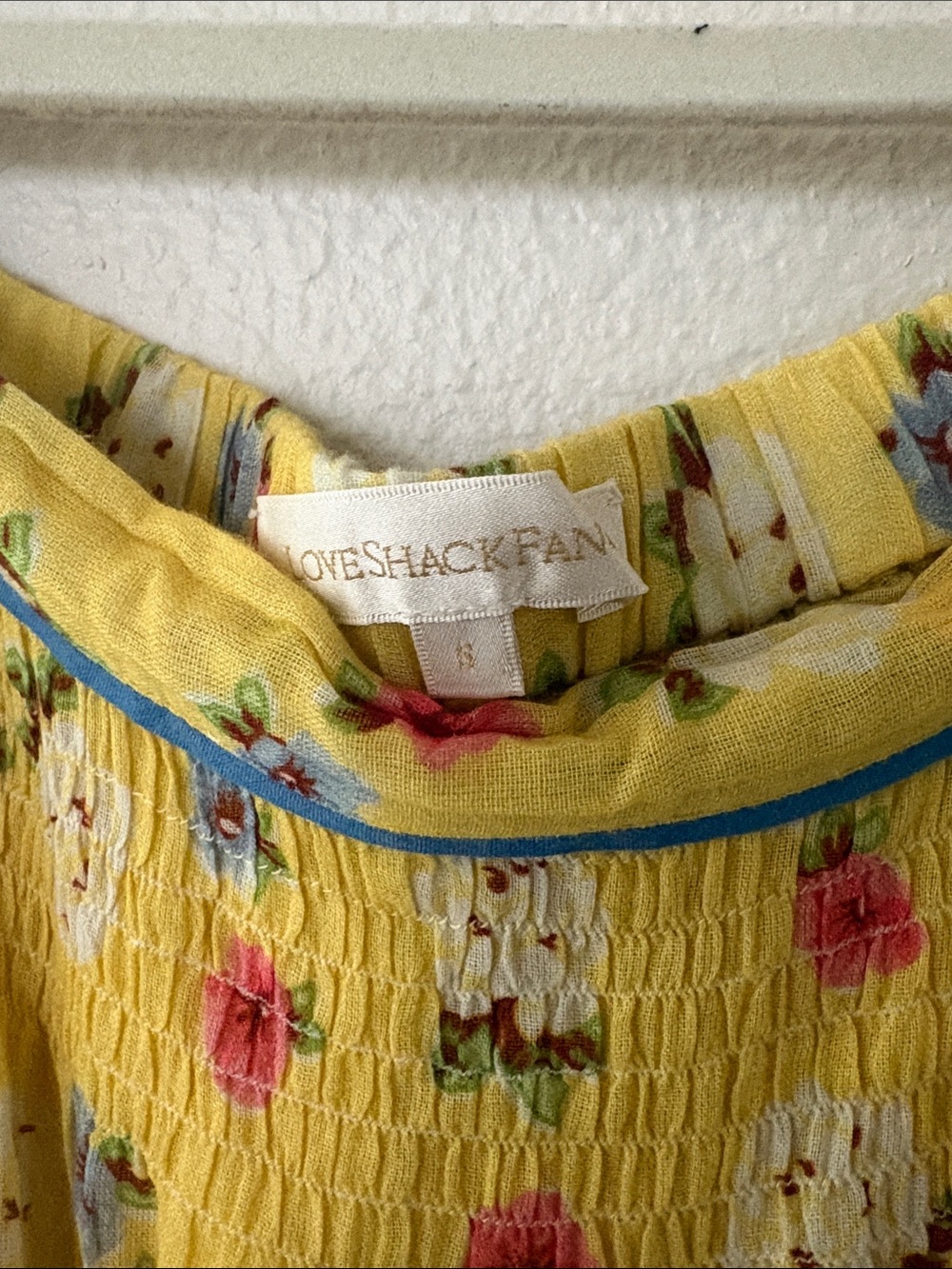 LoveShackFancy Weber Tiered Midi Skirt in Yellow - Picture 9 of 9